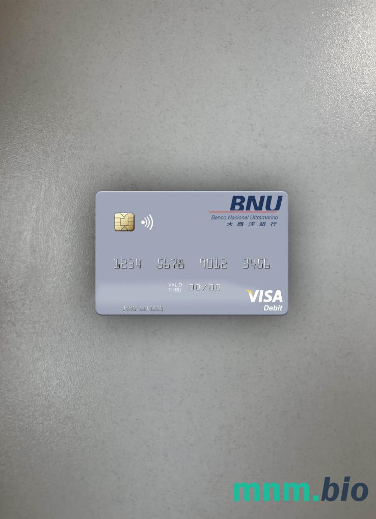 Timor-Leste Banco Nacional Ultramarino building visa obciążyć card wygląd fotograficzny skan PSD + zdjęcie